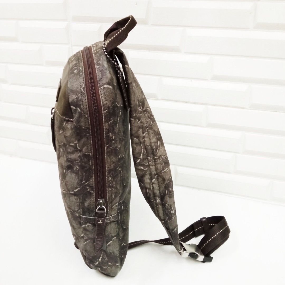 Coach one strap backpack deals