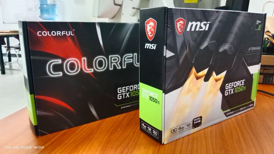 ColorFul GeForce GTX 1050Ti 4gb 128bit 6pin Dual Fans compact