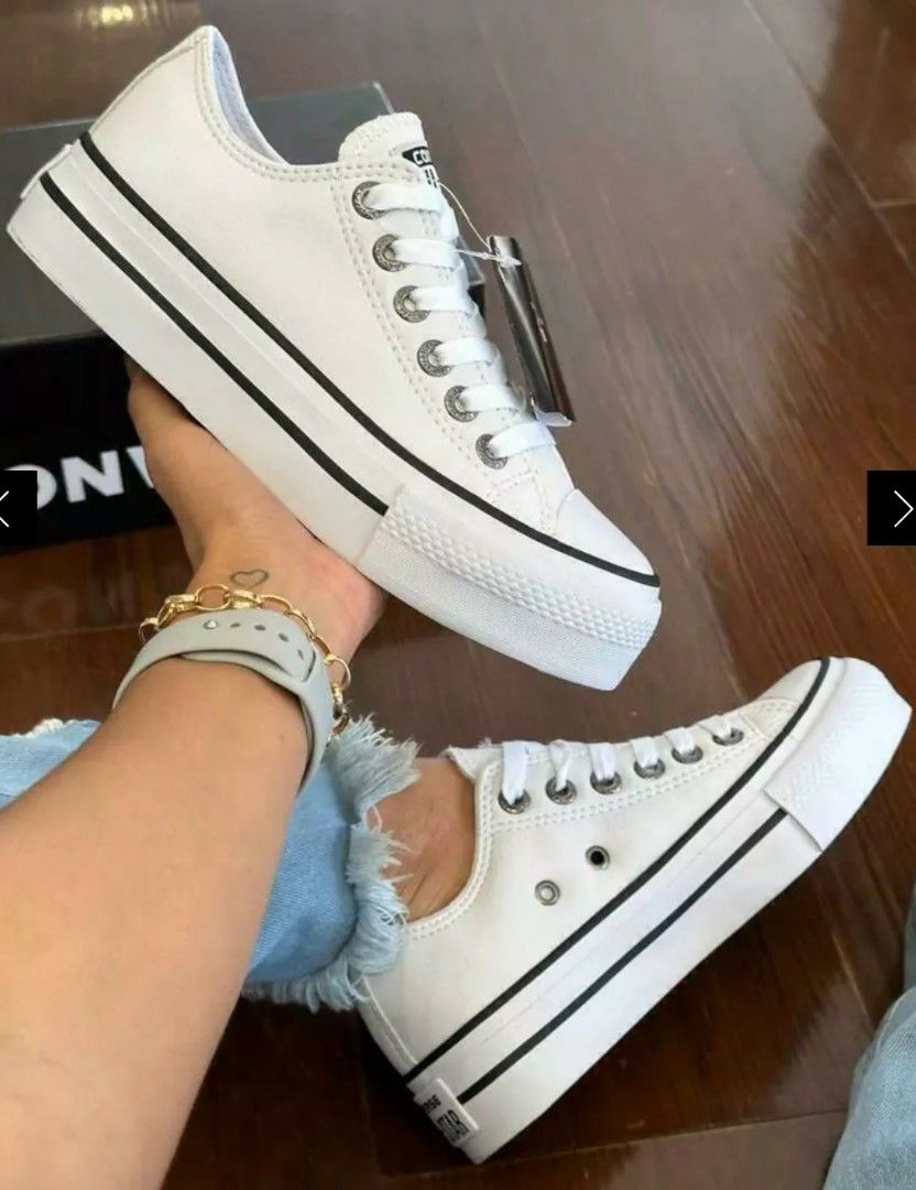 Thick sole white converse hot sale