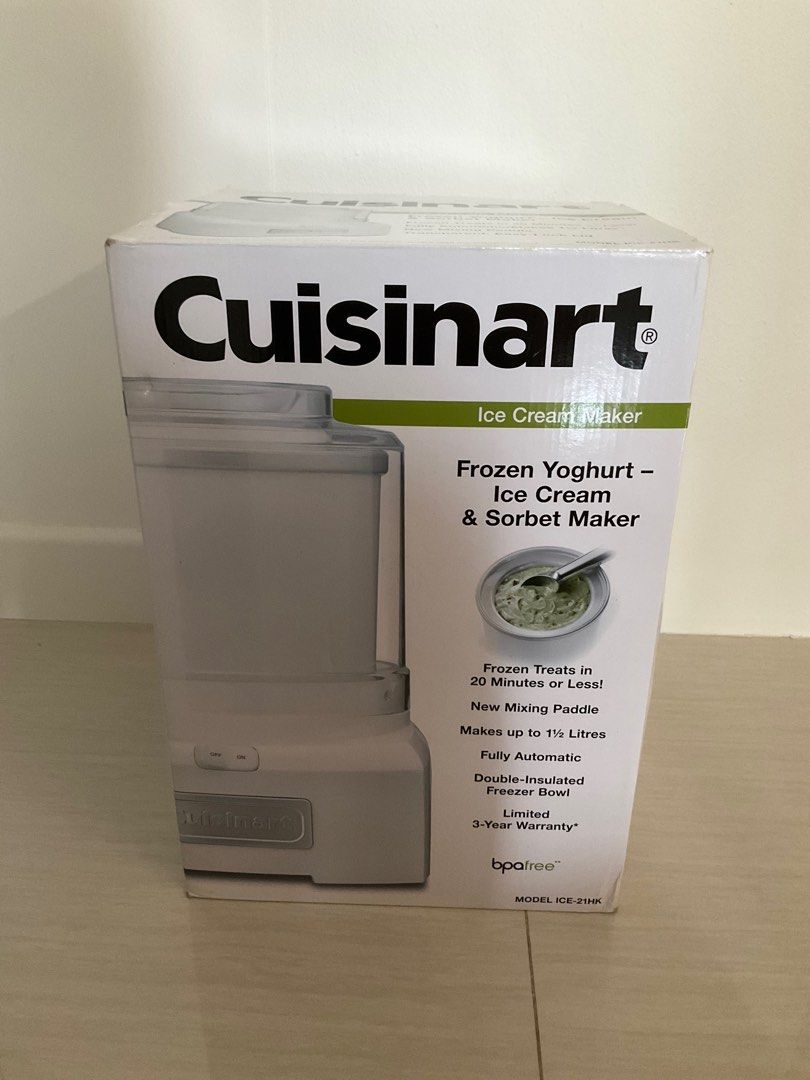 Cuisinart frozen yogurt sorbet ice cream maker TV Home Appliances Kitchen Appliances Ice cream Makers on Carousell