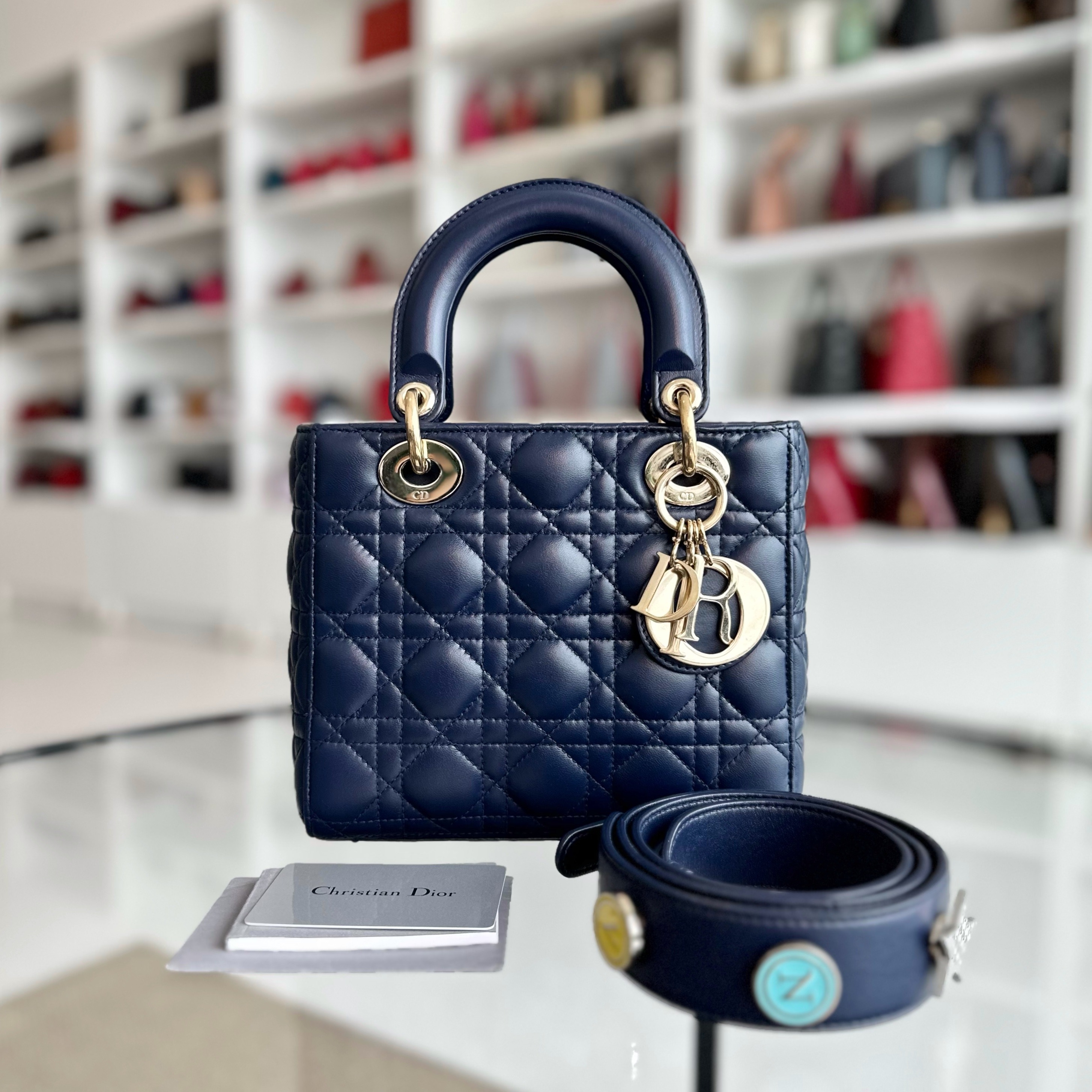 Lady dior bag charm sale