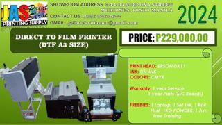 DIRECT TO FILM Printer (DTF) A3 & 2FT Size