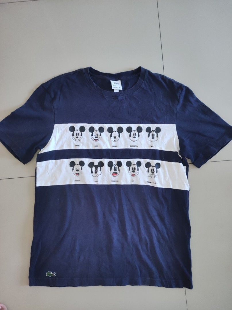 Disney X Lacoste VNTG mickey mouse tee Men s Fashion Tops Sets