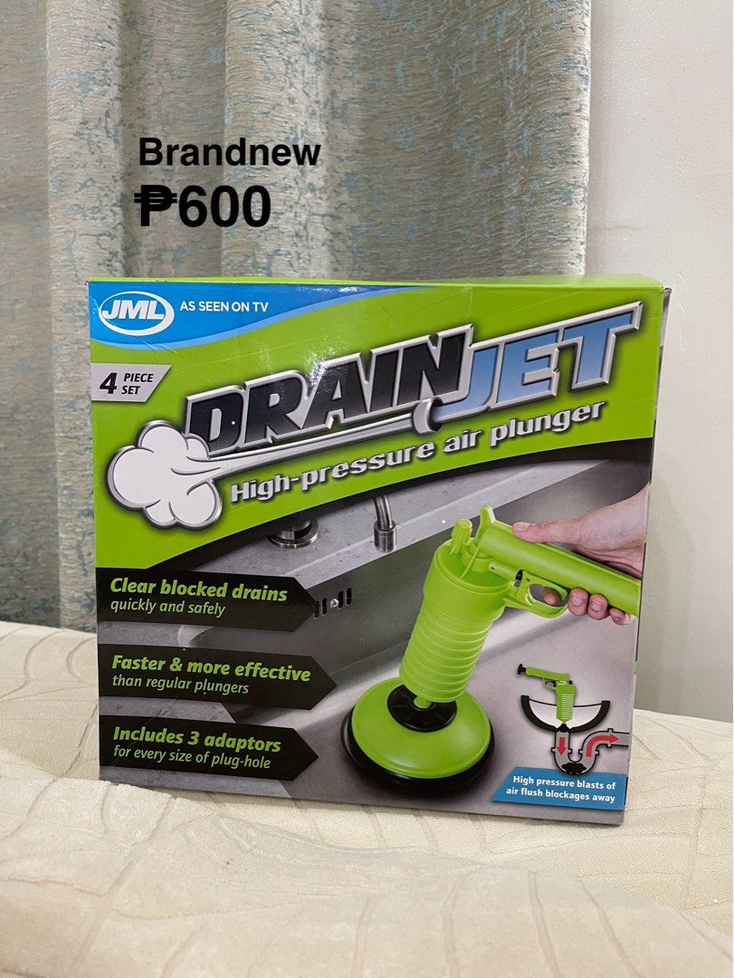 Drain Jet Air Plunger JML, Furniture & Home Living, Cleaning & Homecare