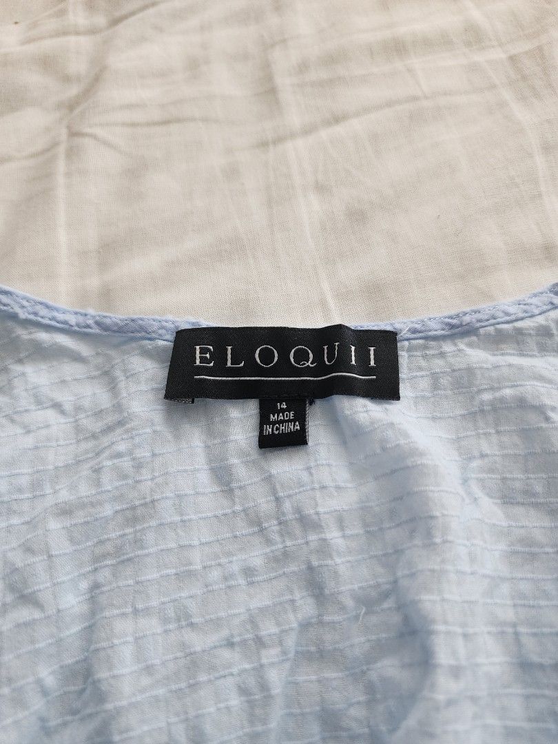 ELOQUII plus size baby blue dress, Women's Fashion, Dresses & Sets