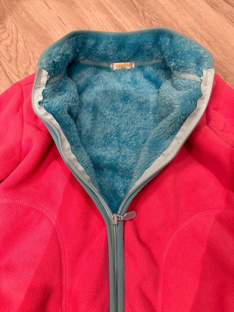 Girls red hot sale fleece jacket