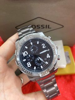 Fossil men's 42mm machine smoke ip deals stainless steel dress watch