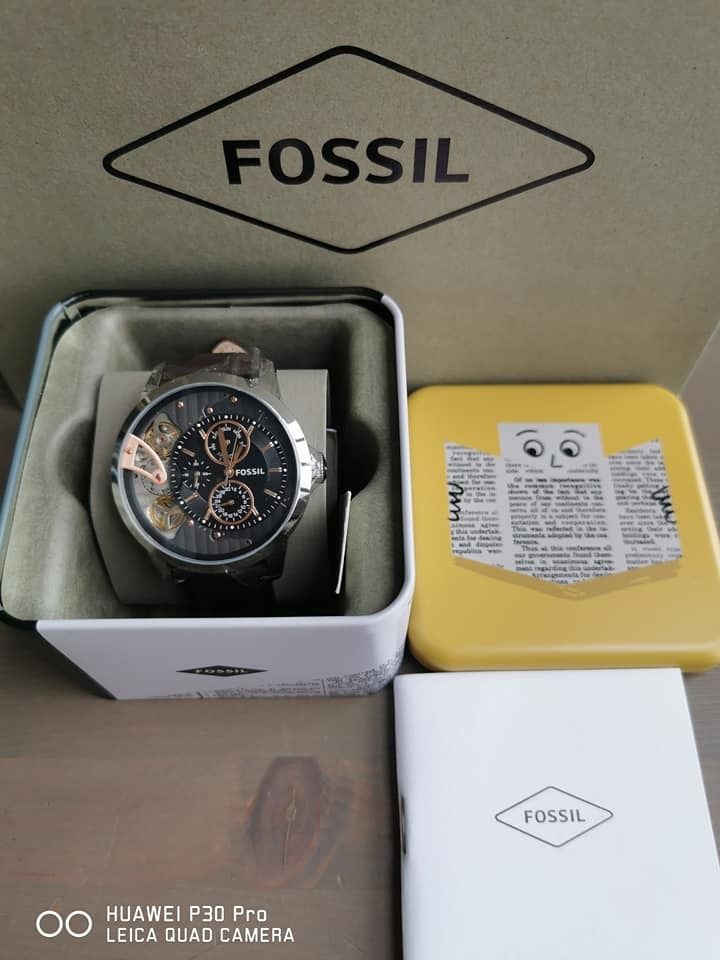 Free Shipping Fossil Automatic Brown Leather Men s Watch