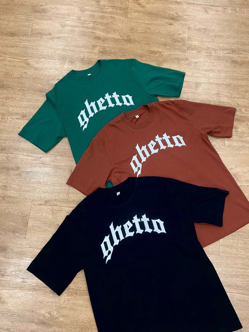 Ghetto Script Tee (Category: Tshirts & Polo Shirts) located in Kuala Lumpur. Submitted by azmiisa (Listing ID 1276182268, Image 1). Description: 3 Colourway .