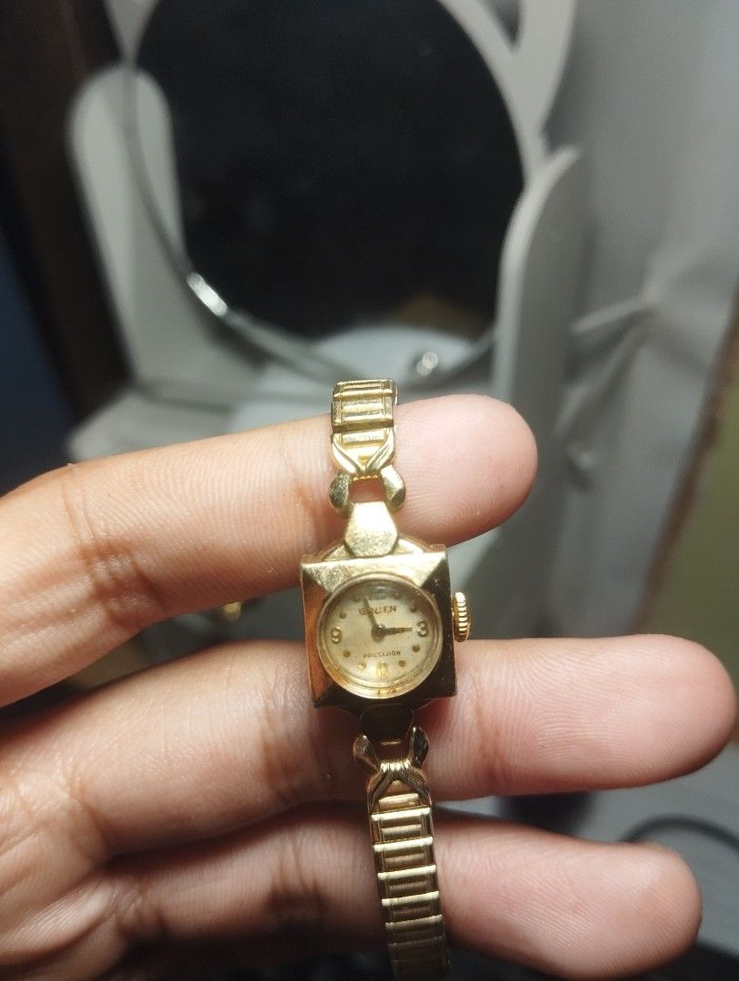 Gruen 10k gold discount filled ladies watch