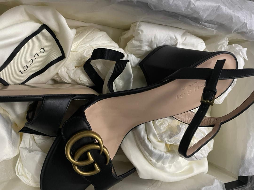 Gucci embellished leather sandals hot sale