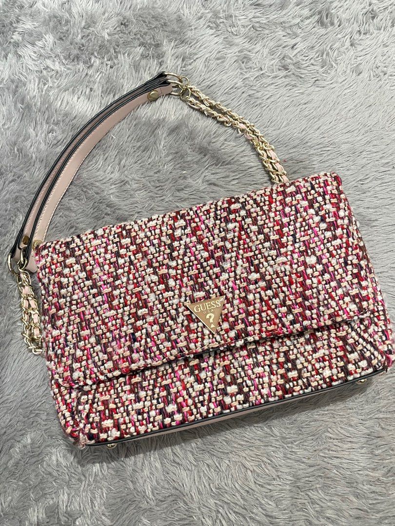 Sling Bag Cessily Tweed Convertible Mini Bag Guess Cessily Tweed