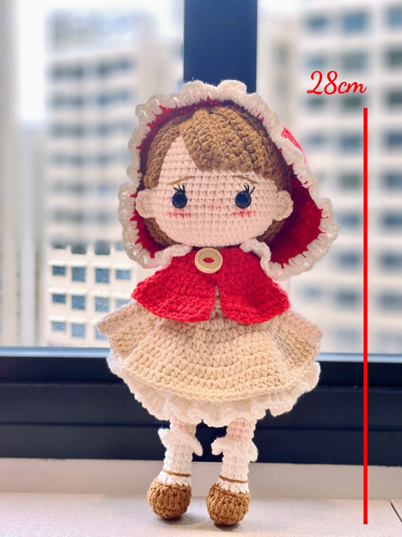 Handmade Red Riding Hood crochet doll/ Crochet doll, Hobbies & Toys ...