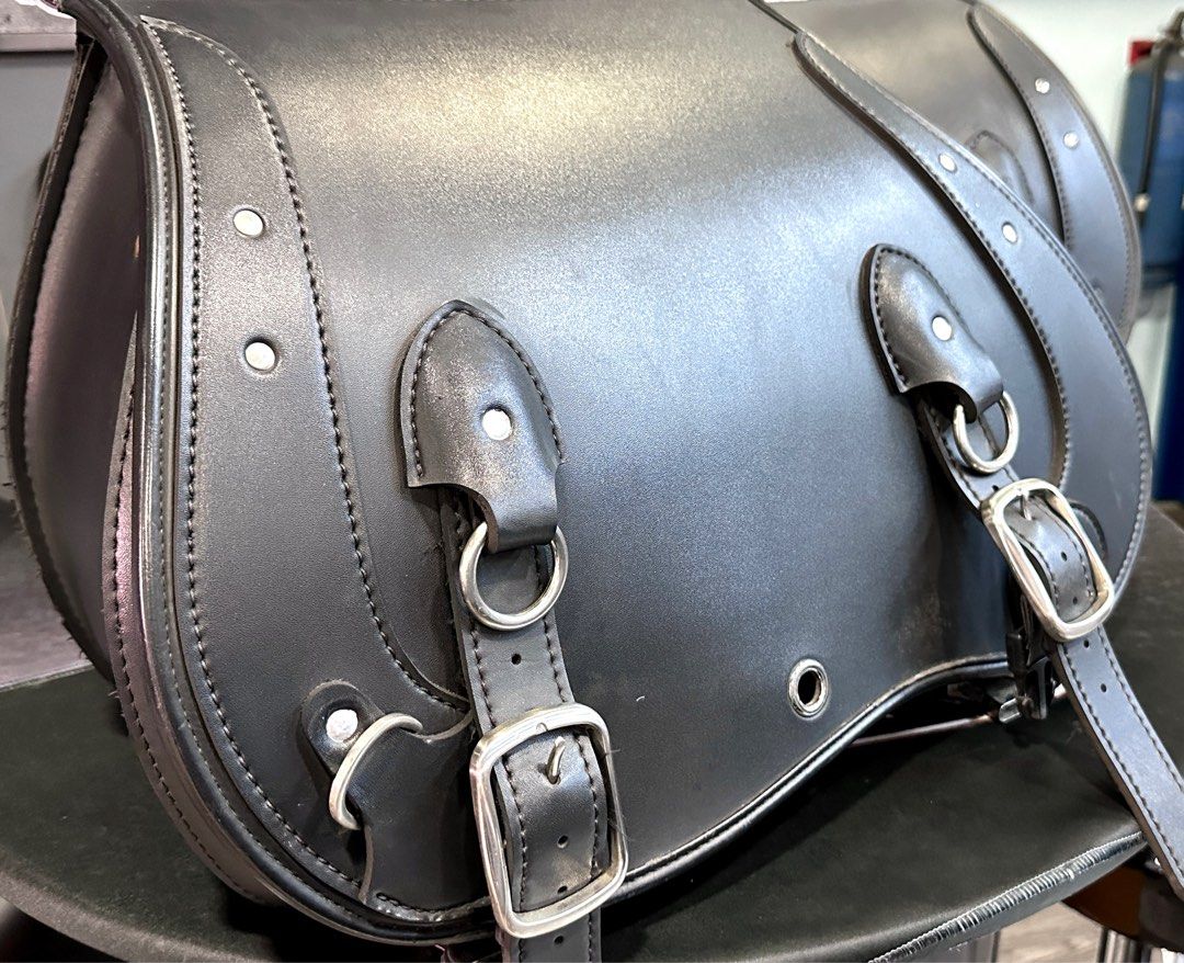 Real hotsell leather saddlebags