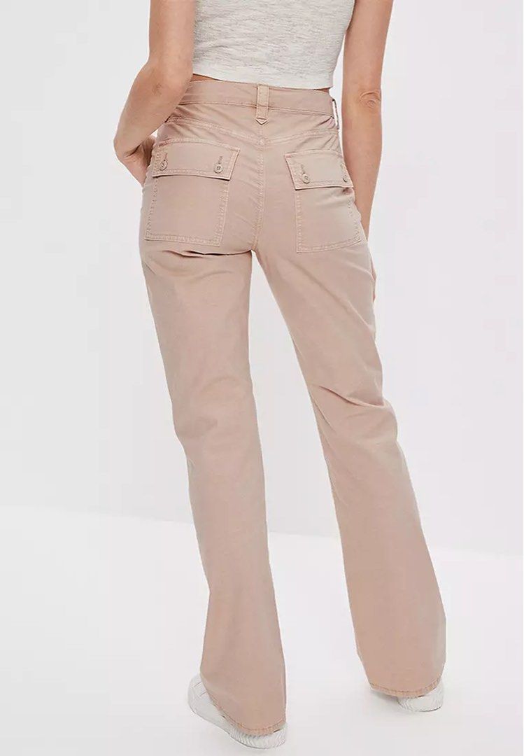 High Rise Relaxed Flare Pants, Women's Fashion, Bottoms, Jeans