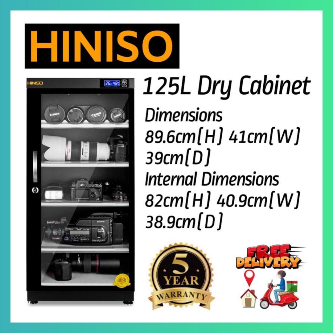 Hiniso 125L Dry Cabinet Dry Box, Photography, Photography Accessories ...