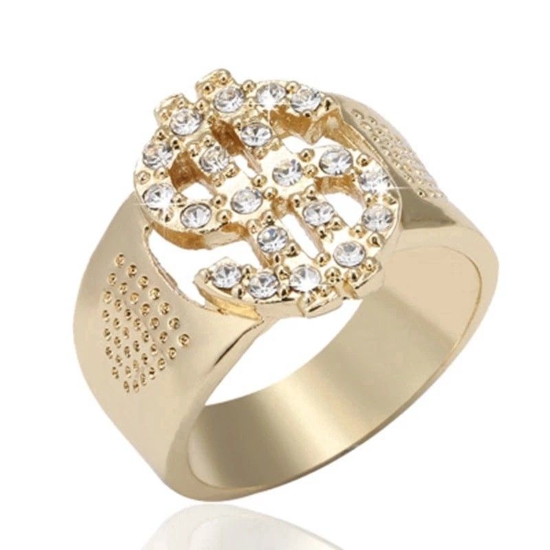 Mens hip hop diamond rings hot sale