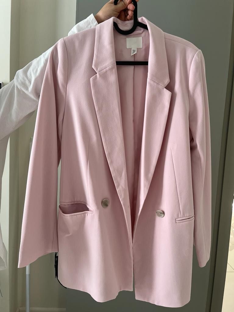 H M PINK BLAZER Women s Fashion Coats Jackets and Outerwear on