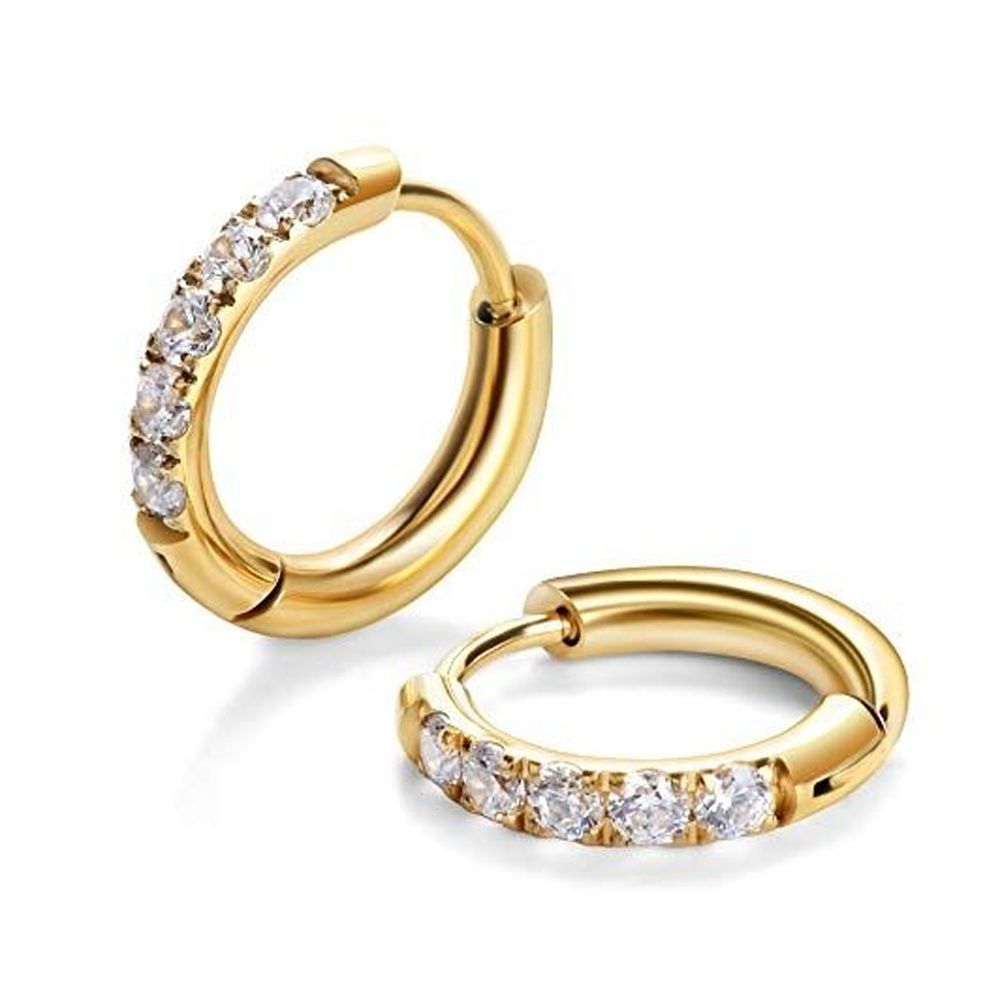 Gold hoops for sensitive ears best sale