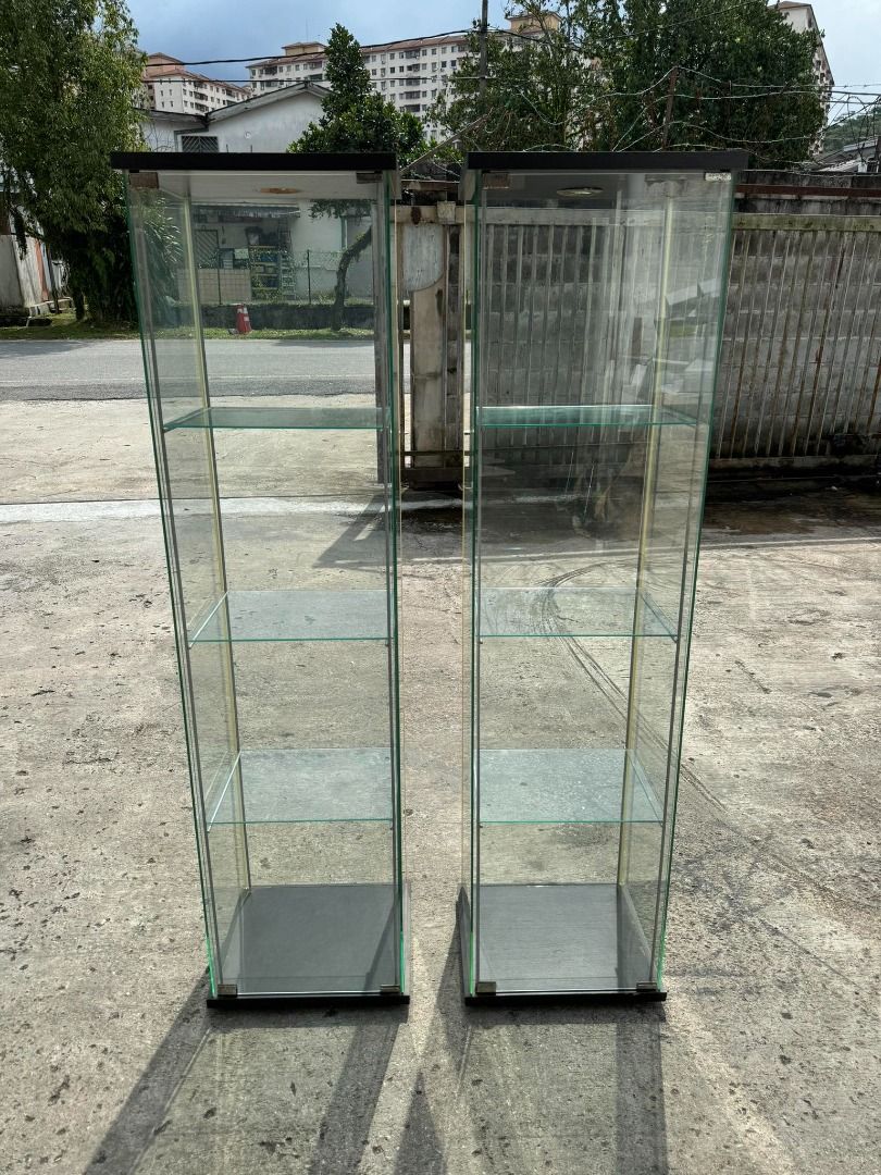 IKEA Almari Kaca Glass Display Cabinet Rack Shelves Furniture
