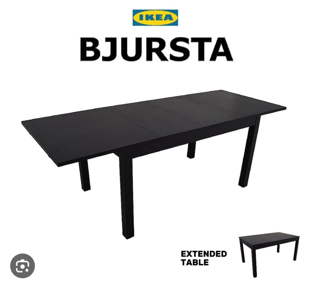 Ikea Extendable Bjursta Dining Henriksdal Chairs