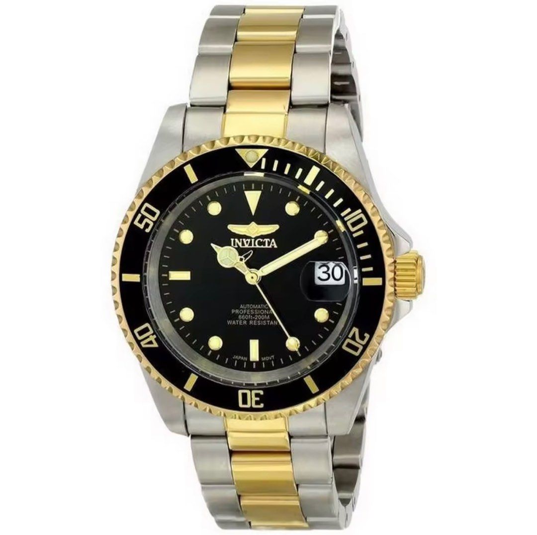 White and gold new arrivals invicta watch