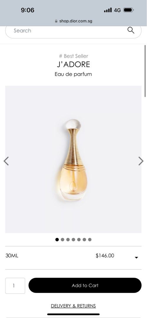 100 authentic from Sephora SG Jadore Eau De Parfum EDP Beauty
