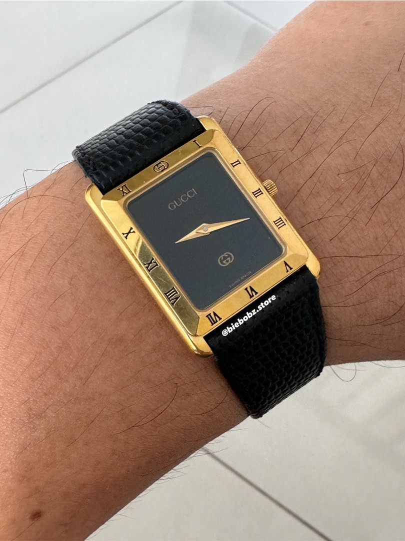 JAM TANGAN GUCCI TANK VINTAGE WATCH ORIGINAL 4200M GOLD PLATED