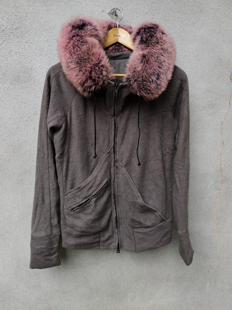 Fox fur lined hoodie hotsell