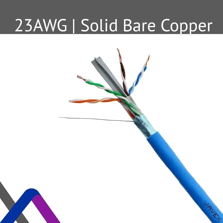 250FT Outdoor Cat6 Ethernet Cable, Heavy Duty Direct Burial, In-Ground, POE, Wat