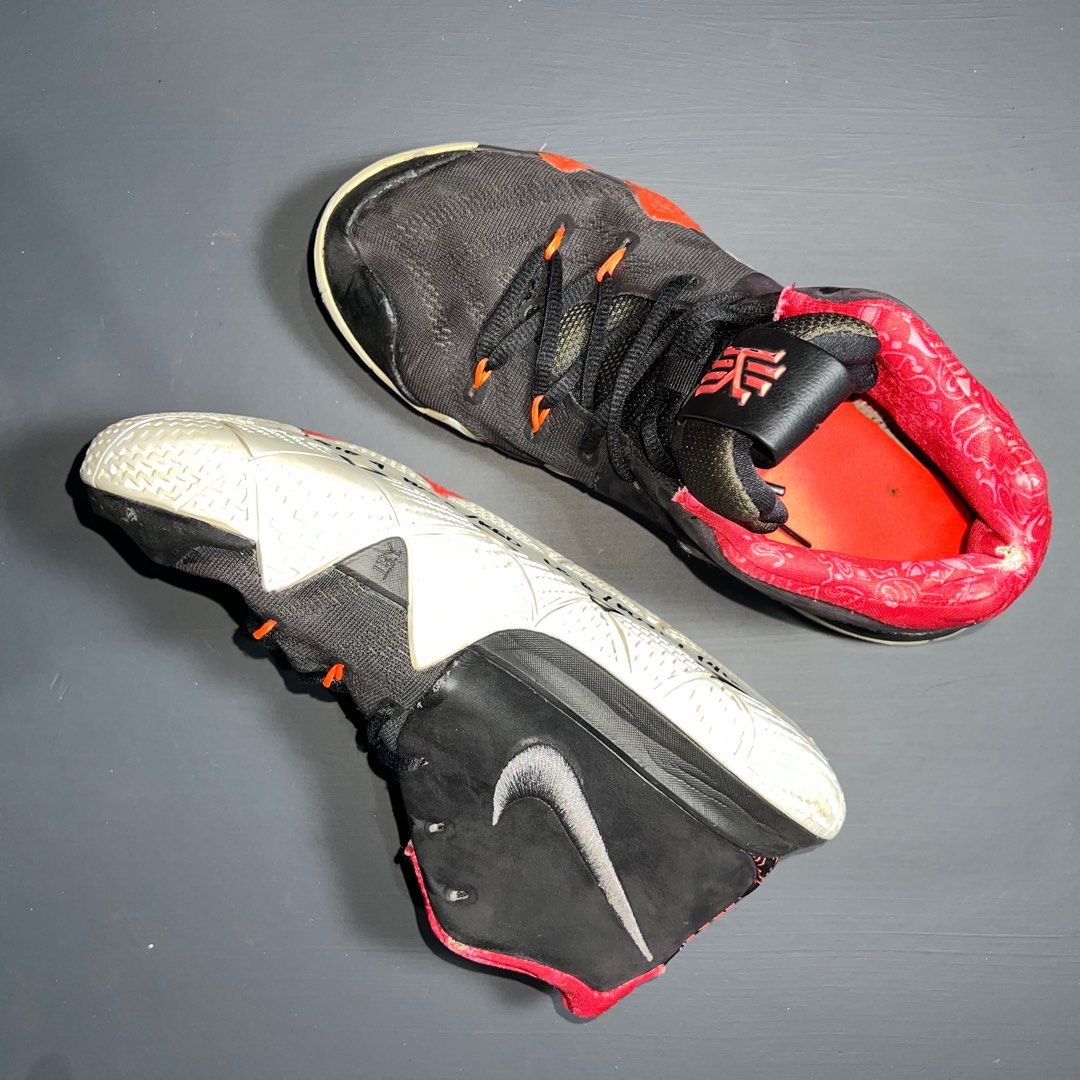 Kyrie 4 sales black and red
