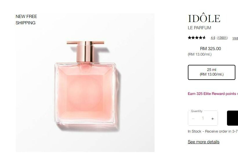 Last stock Lancome Idole Le Perfume EDP The Classic 10ml