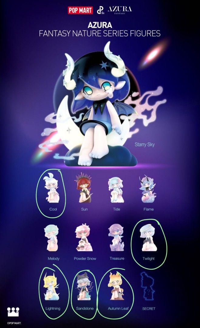 ぺ*様 AZURA nature fantasy 星空 珍宝 旋律セット AZURA nature fantasy 星空 珍宝 旋律セット（POPMART Azura