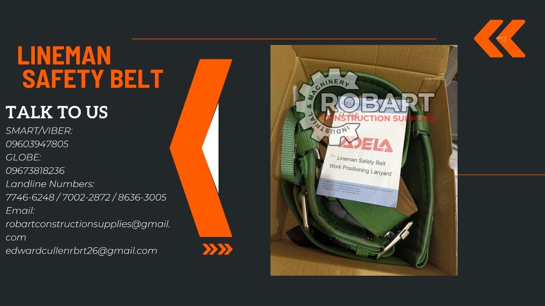 Lineman Safety Belt, Commercial & Industrial, Construction & Building ...