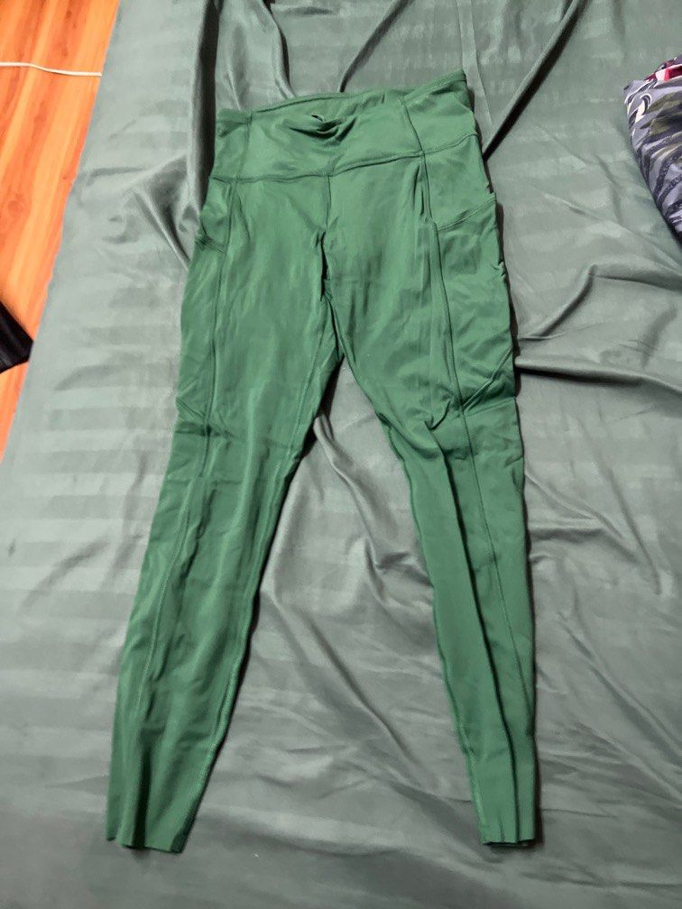 Lululemon fast and free 25” in Everglade green, Women's Fashion, Activewear  on Carousell