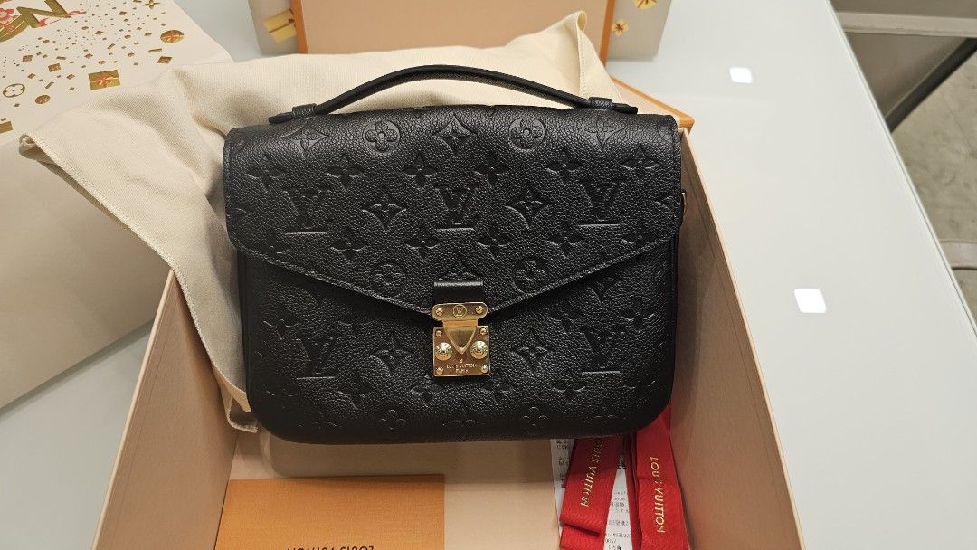 LV Pochette Metis Black Monogram Empreinte Leather Bag