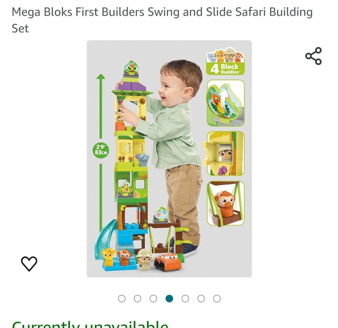 Mega bloks swing hot sale and slide safari
