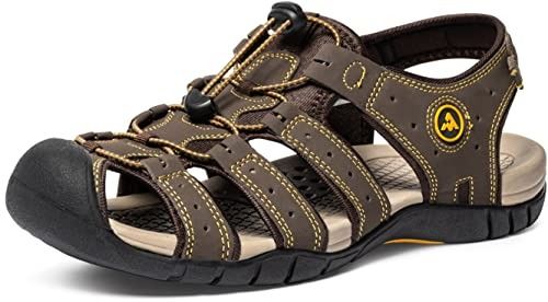 Mens closed leather sandals 2025