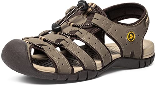 Mens closed toe walking sandals top uk