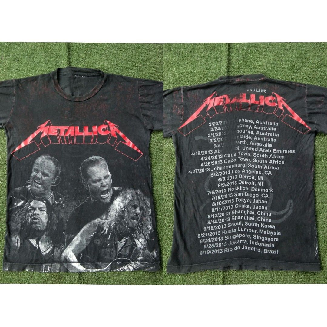 Metallica World Tour Jakarta 2013 Tshirt Band Merchandise no