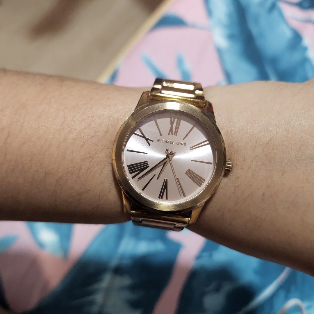 Michael Kors Women s Hartman Rose Gold Tone Watch Women s Fashion Watches Accessories Watches on Carousell