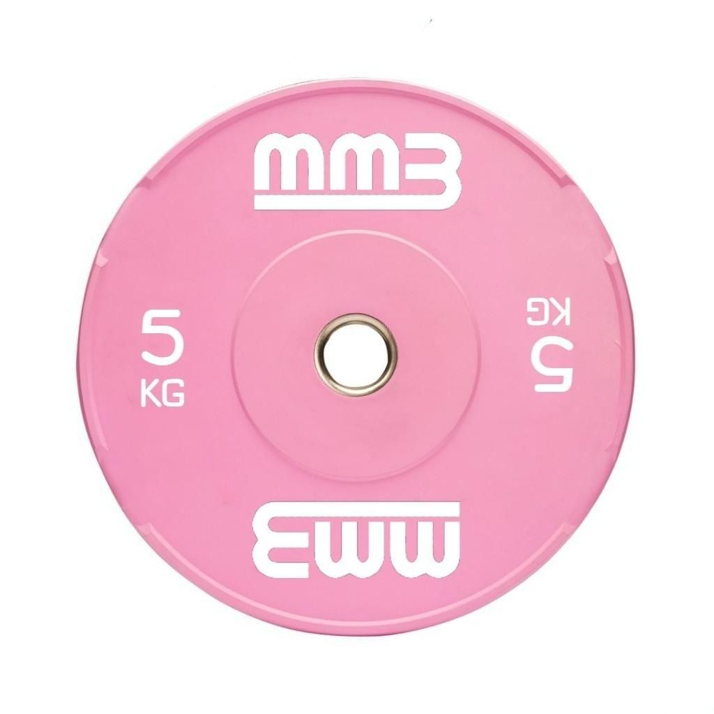 Moamoaboa Olympic Bumper Weight Plate Girl Power Series Pink 5kg