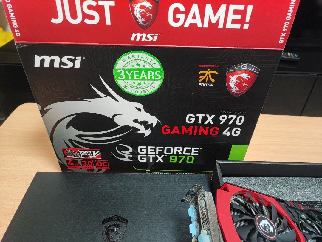 MSI GTX 970 Gaming 4GB DDR5, Computers & Tech, Parts & Accessories,  Computer Parts on Carousell