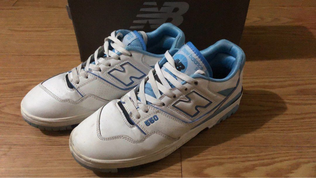 nb 550 (Category: Sneakers) located in Cavite. Submitted by _dashhh (Listing ID 1276306211, Image 1). Description: - size us 9.5, size 43 eu - top grade - 8.5/10 condition - mop: gcash, mod: lalamove, flash, gogoexp - rfs: hindi na masyado nagagamit - lp: 1k basta sure buyer at kunin agad.
