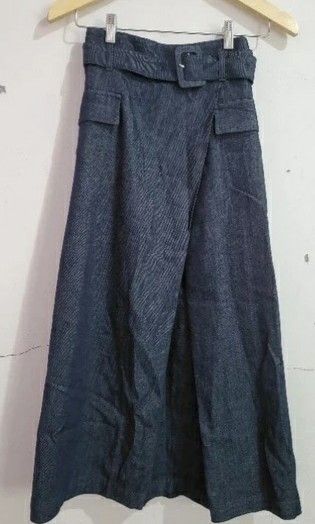 NEW BANANA REPUBLIC DENIM SKIRT BELTED ROK JEANS A LINE POCKET