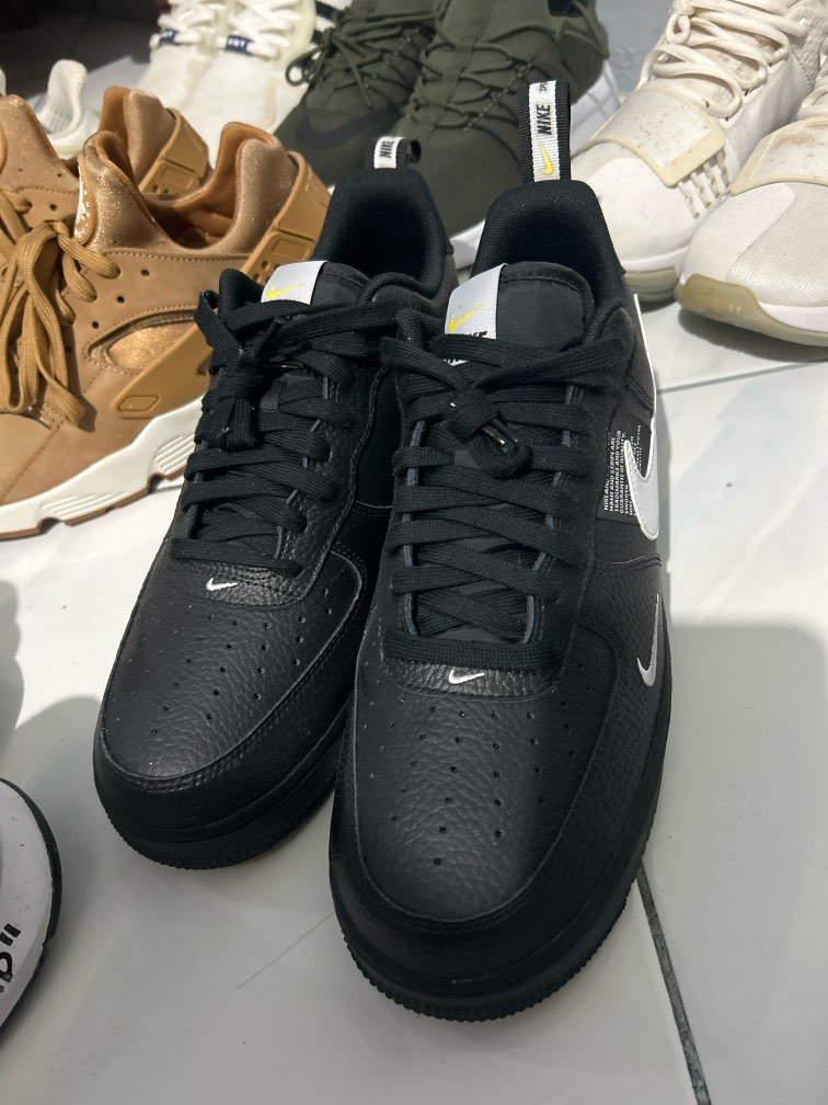 Nike Air Force 1 Low Utility Black Nike Air Force 1 Low Utility Black White, Men's Fashion, Footwear