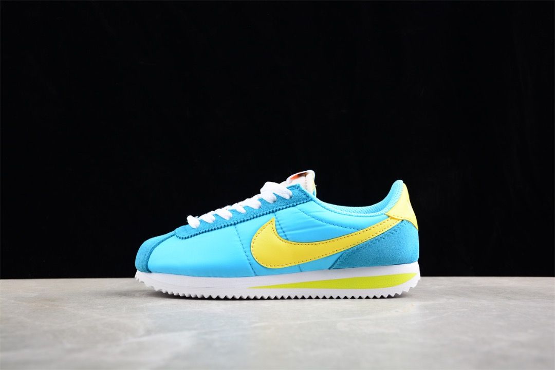 Nike cortez nylon shop blue yellow