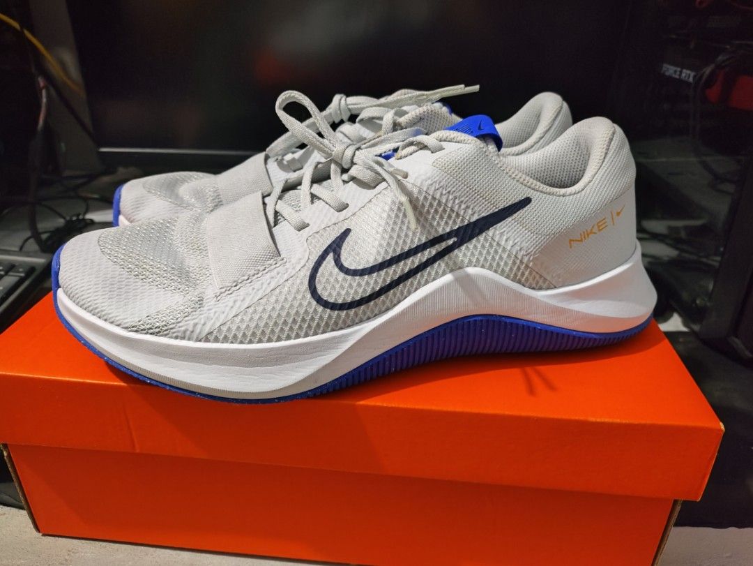 Nike Men's MC Trainer 2 Workout Shoes (w/ box) (Category: Sneakers) located in Manila. Submitted by dpena (Listing ID 1276376244, Image 3). Description: RFS: need funds Freebie: - Well-worn Crocs Literide v1 (black/grey) size 10 - Well-worn UA running shoes size 11 (sole replaced) Meetup: Any MRT station, malls in Pasig, Makati, Mandaluyong.