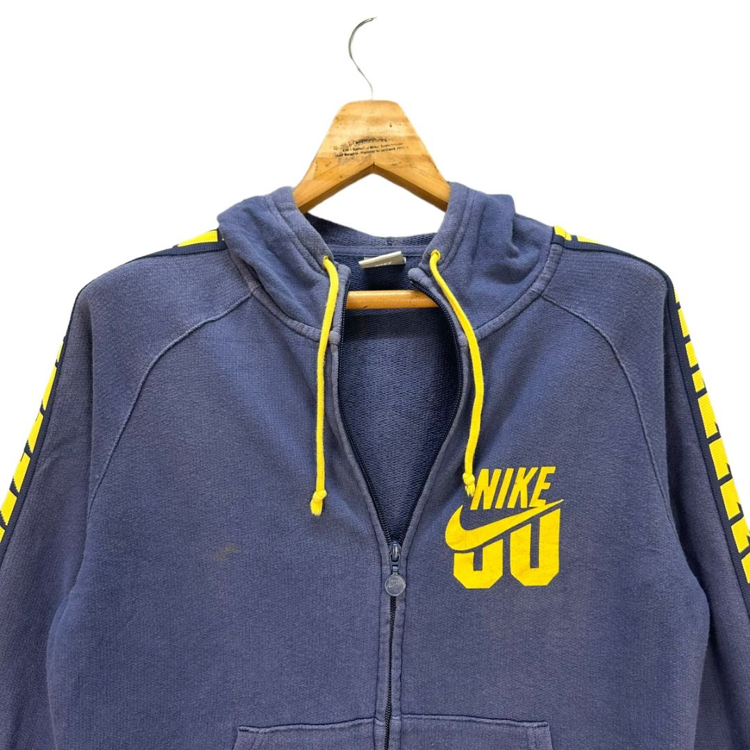 NIKE SPORTSWEAR YELLOW LINE LOGO ZIPPER HOODIES SIZE M 8581 015