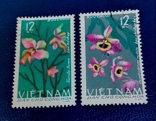 North Vietnam 1966 - Orchids 2v. (used)